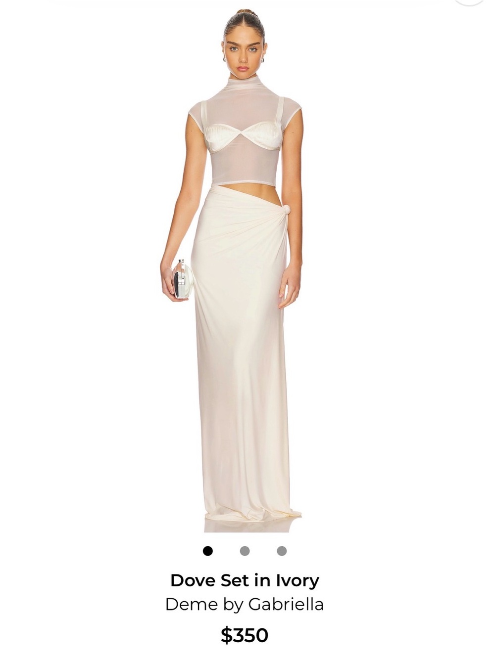 Revolve- Ivory Maxi Dress Set by Deme by Gabriella